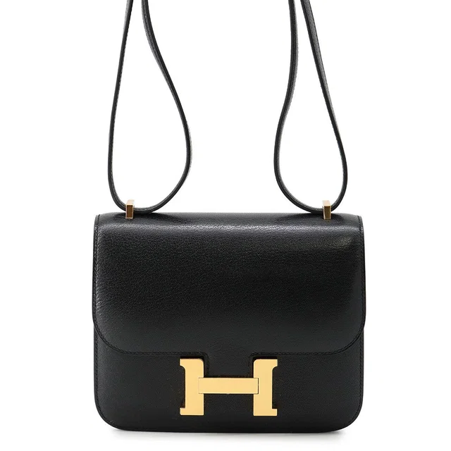 Hermès Constance3 Miroir Black Chevre Myzore Goatskin Size Mini in Black Goatskin from GALLERY RARE