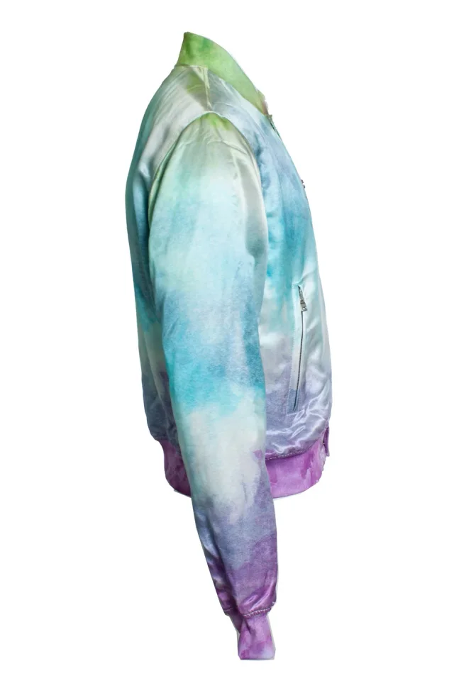 Amiri, Silk watercolour bomber jacket in multi, photo 4 of 5 from ShopSimon
