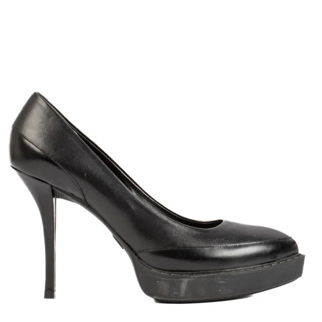 Gucci Black Platform Heels - Size 37 in Black Leather from Labellov