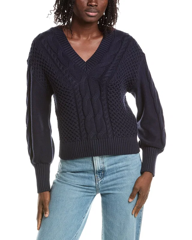 &Isla Anna Cable V-Neck Sweater, image 1 of 1 from Rue La La