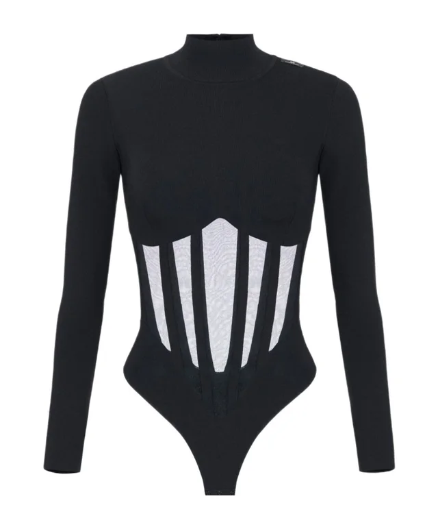 Elisabetta Franchi knit bustier bodysuit, image 1 of 1 from SENSER