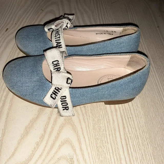 Dior Girls Flats Size 25 in blue from Poshmark