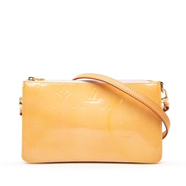 Yellow Louis Vuitton Monogram Vernis Pochette Lexington Shoulder Bag in Yellow Leather from Designer Revival