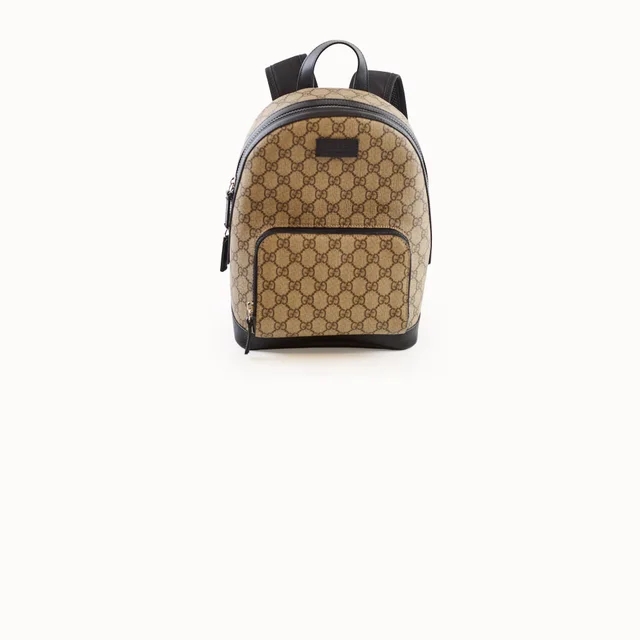 Gucci Small Eden Backpack GG Supreme Canvas Beige/Ebony in Beige Canvas from The Purse Affair