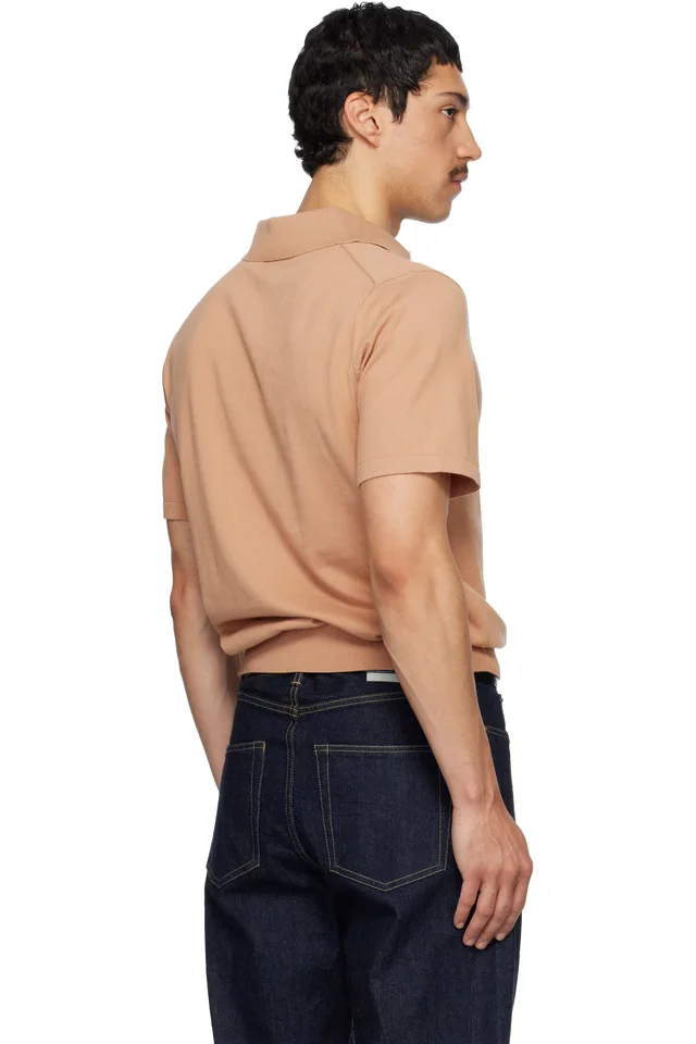 Paul Smith Tan Short Sleeve Polo, photo 3 of 4 from SSENSE