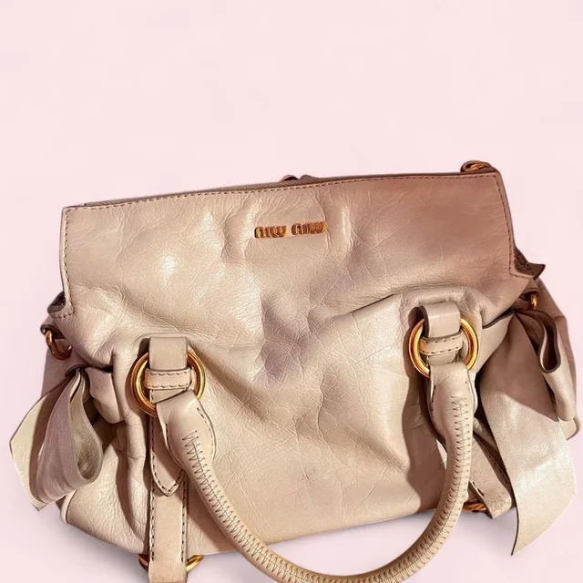 Miu Miu Women's Casual Bag - Cream/White in white from Depop, photo 1 of 1