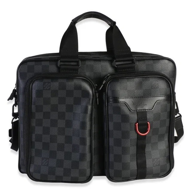 Louis Vuitton Damier Graphite Canvas Utility Business Bag in Grey Canvas from myGemma