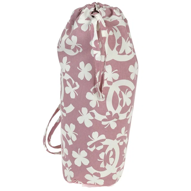 Chanel Pink Canvas Drawstring Shoulder Bag in Pink Canvas from AMORE Vintage Tokyo
