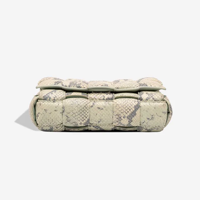Bottega Veneta Cassette Goat Beige / Turquoise in Beige, Blue, Multicolour Goatskin from SACLÀB, photo 4 of 6