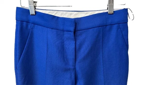 Stella McCartney Ankle-Zip Trousers Royal Blue Size: 8 in Blue Wool from Oxfam Online Shop