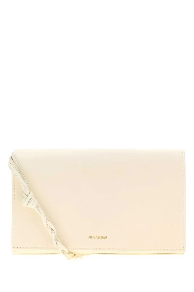 Jil Sander Calfskin Wallet — Beige Exterior: Calf in Beige Calfskin from HEWI
