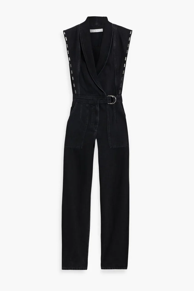 Iro Bilae Embellished Denim Jumpsuit in Black from THE OUTNET, photo 1 of 1