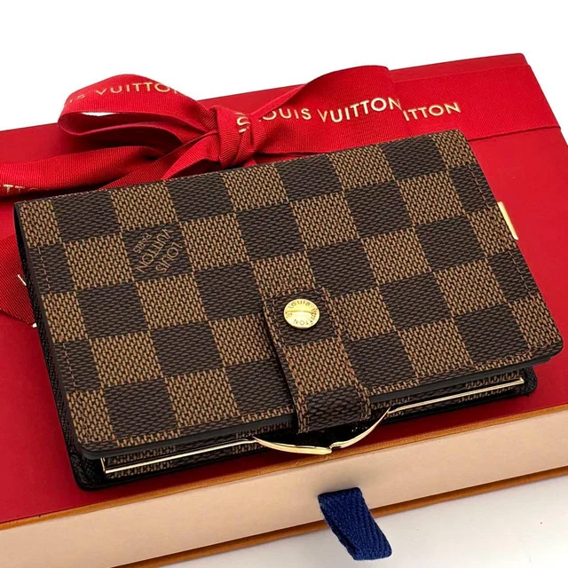 Louis Vuitton Wallet Kiss Lock Porte Monnaie Billets Viennois Damier Brown in Brown from The Reluxe