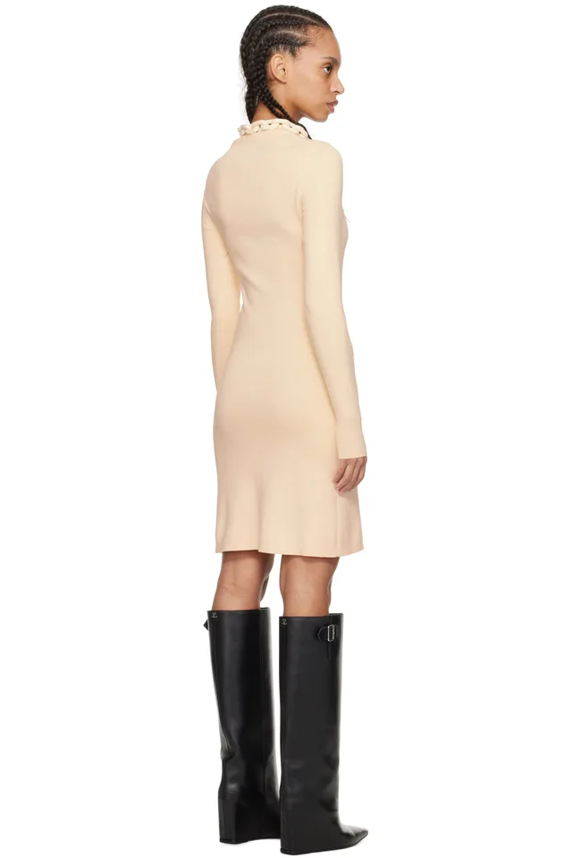 Rabanne Off-White Knitted Minidress, photo 3 of 4 from SSENSE