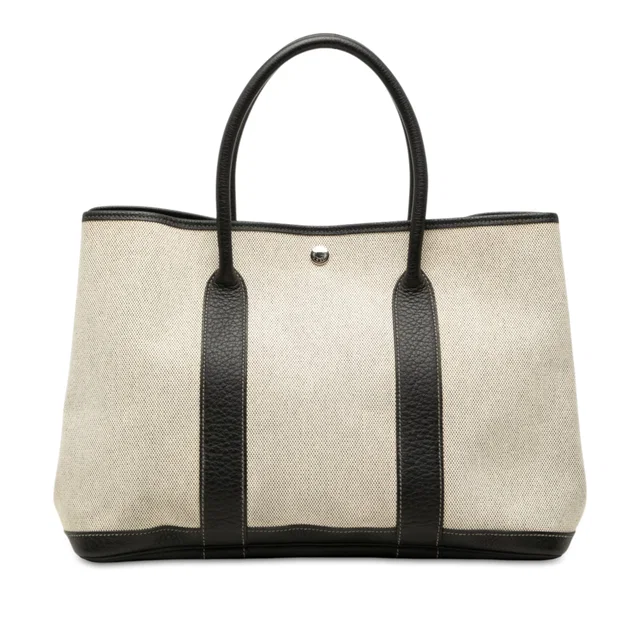 Beige Hermès Toile and Negonda Garden Party 36 Tote Bag in Beige Canvas from Designer Revival