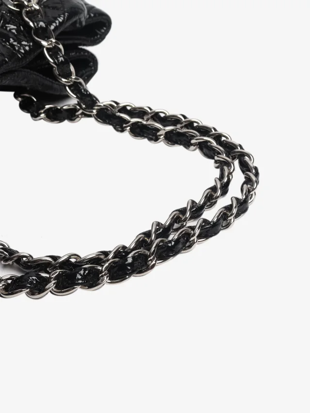 Chanel Black 2008 patent leather quilted tote bag in Black Patent leather from Sign of the Times, photo 4 of 6
