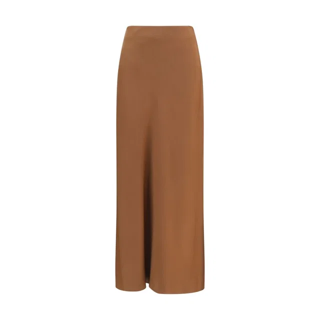 Brunello Cucinelli Brown Acetate Midi Skirt in Brown from HEWI