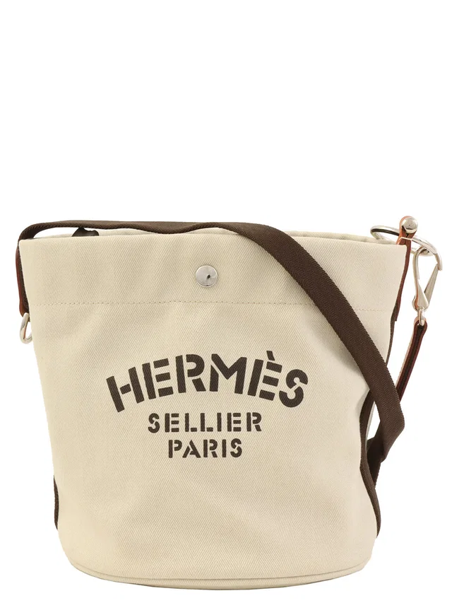 Hermès 2009 Sac de Pansage Off-White in White from VINTAGE QOO TOKYO