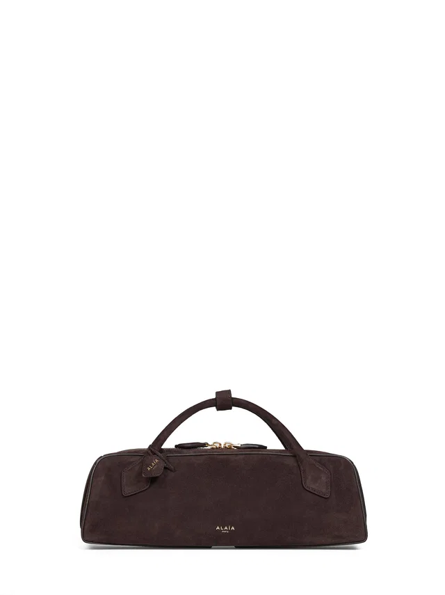 Alaïa Top Handle Bag — Brown Goatskin Suede in Brown Goatskin from HEWI