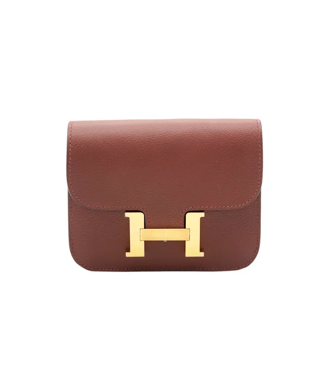 Hermès Constance Slim Rouge H Evercolour GHW in Burgundy Leather from Luxury Promise