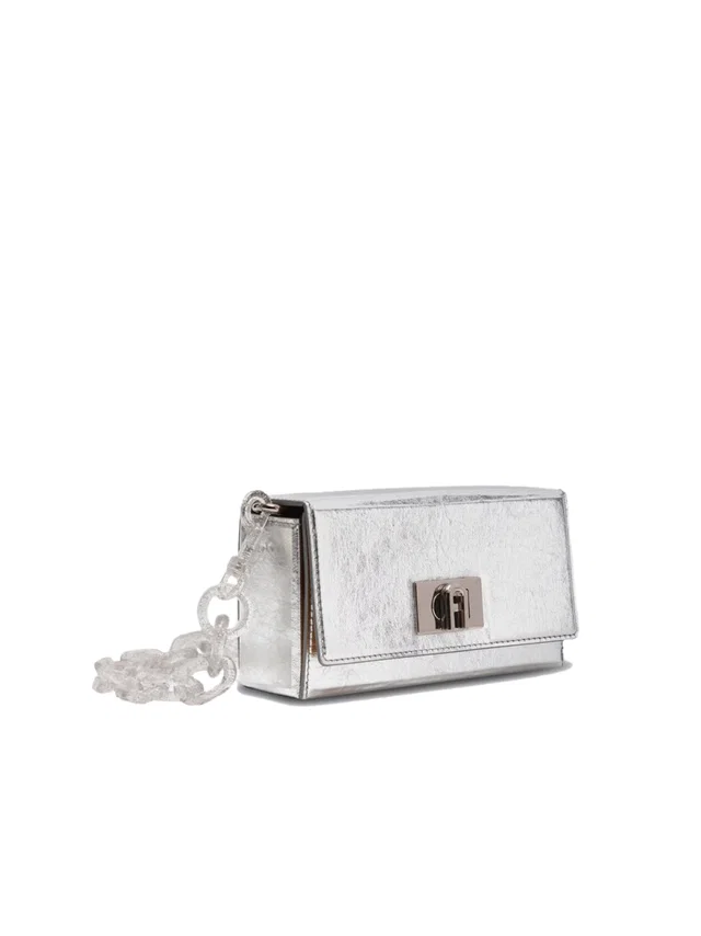 Furla Shoulder Bag — Silver Textile in Silver from HEWI