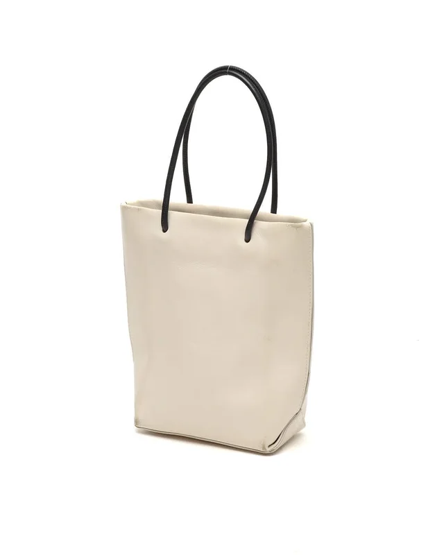 Chanel 2008s Small Vertical Shopping Tote Bag in Leather from A Retro Tale, photo 3 of 9