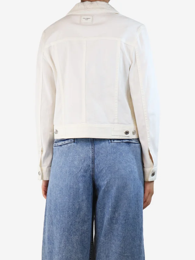Dolce & Gabbana White denim jacket - size UK 8 in White Denim from Sign of the Times, photo 2 of 2