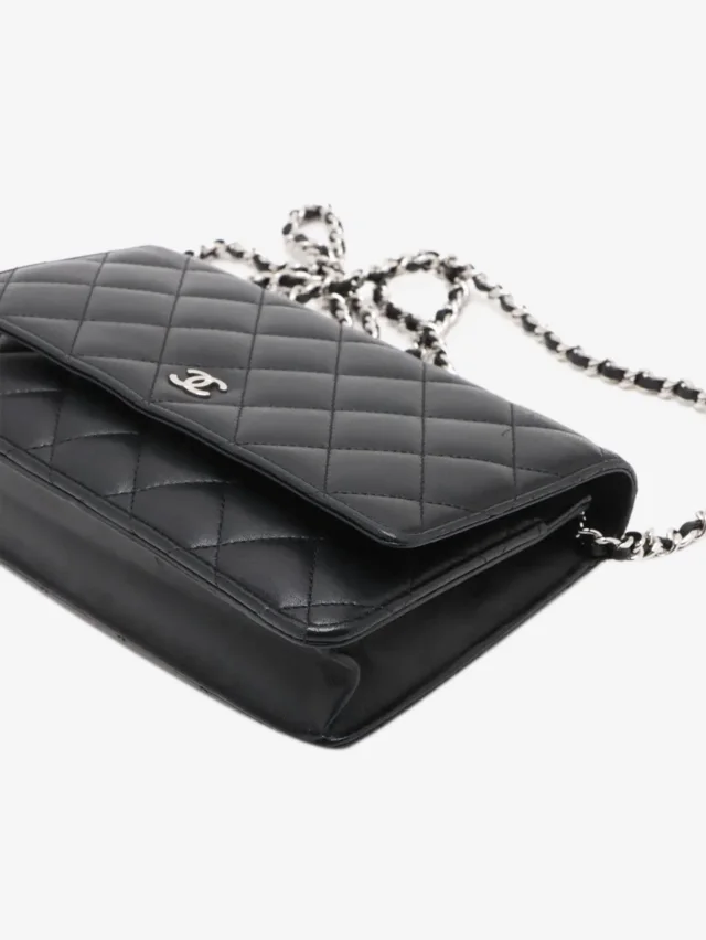 Chanel Black 2013 lambskin quilted Wallet on Chain in Black Lambskin from Sign of the Times, photo 3 of 16