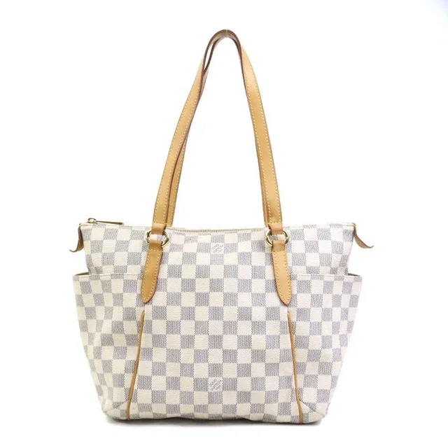 Louis Vuitton Shoulder Bag Damier Azur Total PM in Canvas from The Reluxe