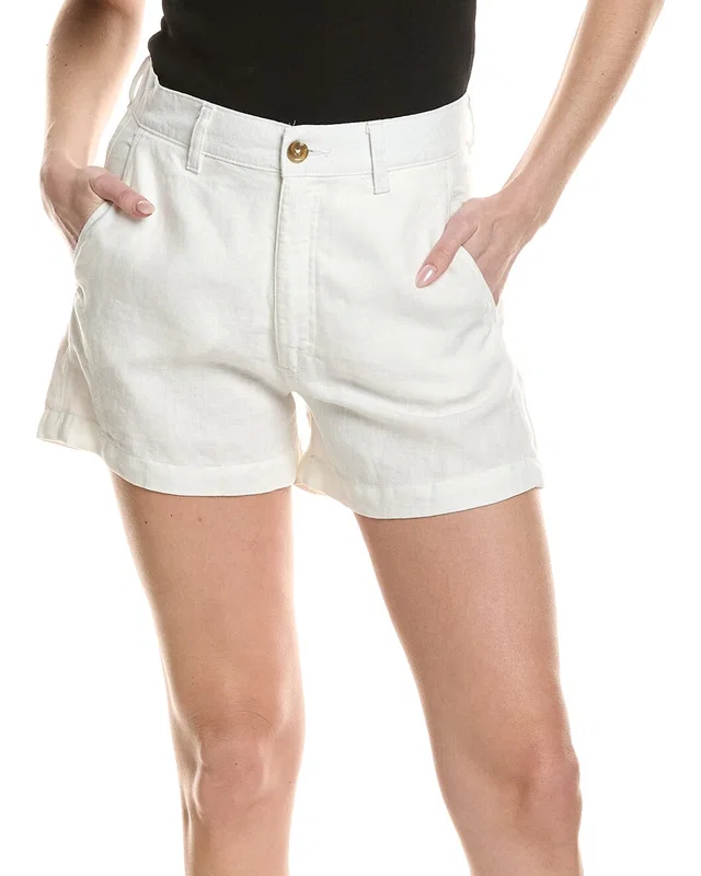 DL1961 Taylor Linen White Linen Short, image 1 of 1 from Rue La La