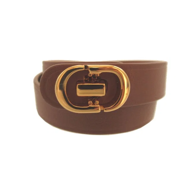 Dior 30 Montaigne S Leather Brown Double Bracelet in Brown Leather from The Reluxe