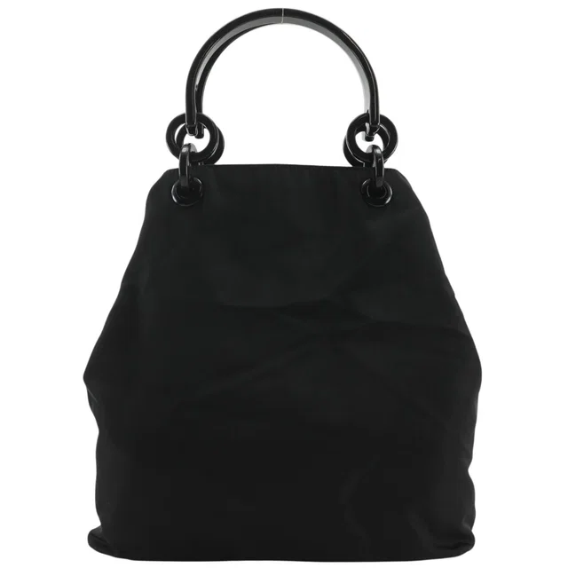 Prada Nylon Plastic Black Handbag in Black Nylon from The Reluxe