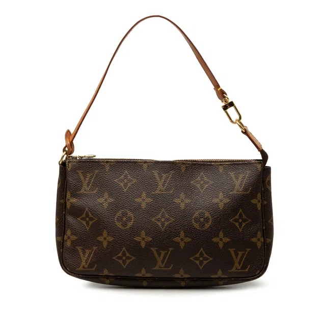 Brown Louis Vuitton Monogram Pochette Accessoires Shoulder Bag in Brown Coated canvas from Designer Revival