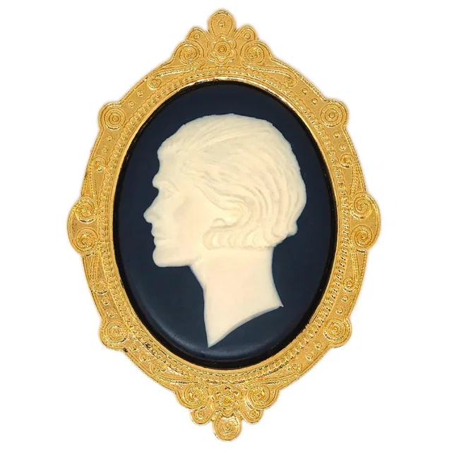 Chanel Brooch Pin Gold in Gold Resin from AMORE Vintage Tokyo