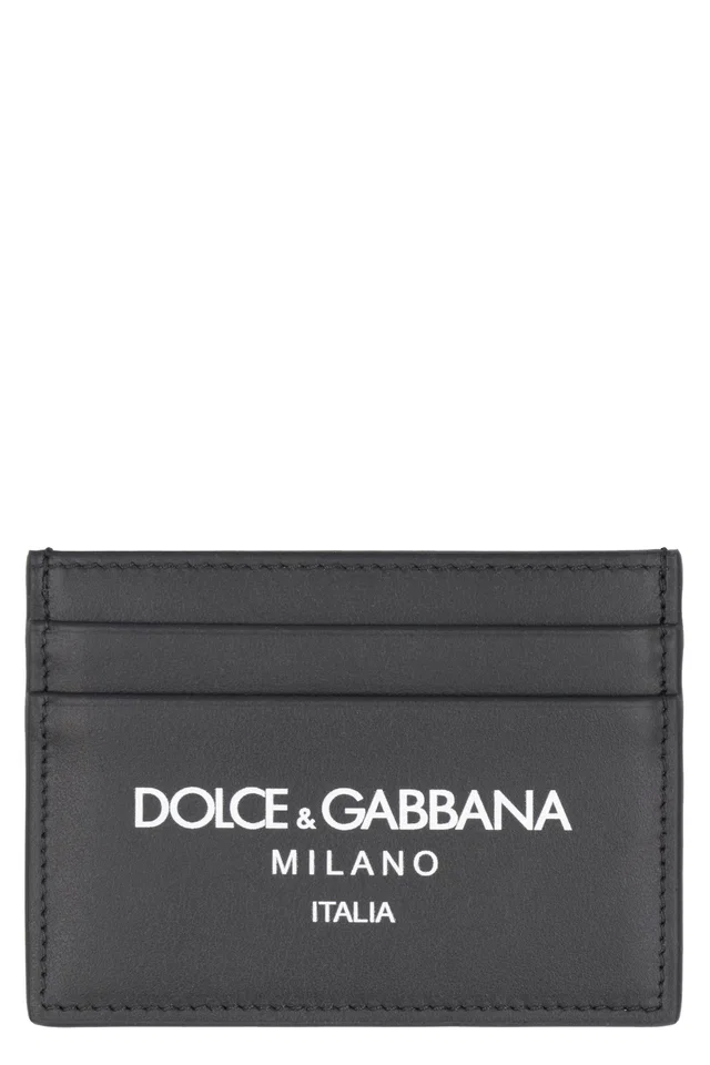 Dolce & Gabbana Smooth Calfskin Card Case — Black Calf Cases in Black Calfskin from HEWI