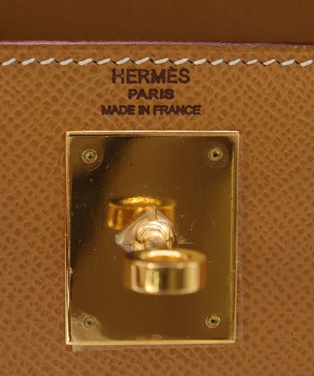 Hermès Kelly 28 Gold/ GHW Cochevel in Gold Leather from Luxury Promise, photo 12 of 14
