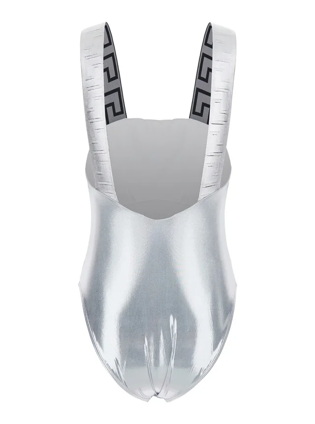 Versace One-Piece Swimsuit with Greca Detail on the Straps in Stretch Tech Fabric for Women in 87% Polyester 13% Elastane, photo 4 of 6 from Gaudenzi Boutique
