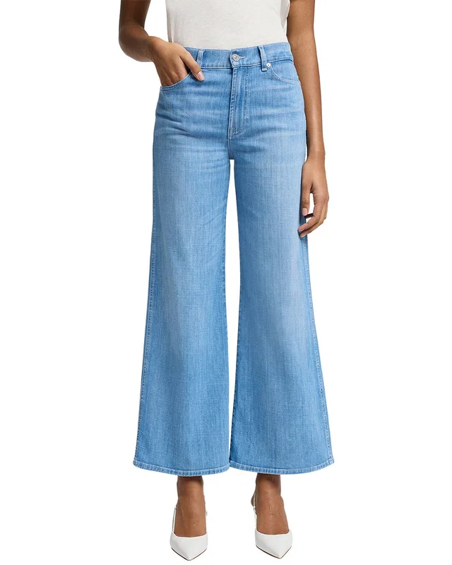 7 For All Mankind Lotta Cropped Charleston Straight Leg Jean, image 1 of 1 from Rue La La