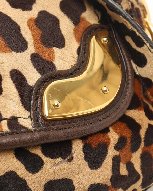 Prada Leopard Fur Chain Hobo Bag in Leather from A Retro Tale, photo 6 of 10