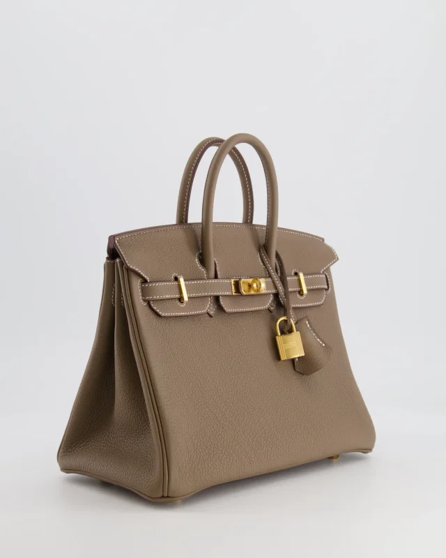 HOT* Hermès Birkin Retourne 25 Bag in Taupe Togo leather from Sellier, photo 3 of 22