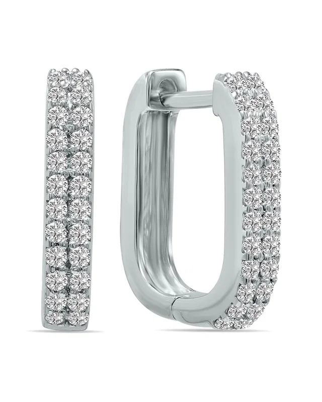 Lab Grown Diamonds 14K 0.50 ct. tw. Lab-Grown Diamond Huggie Hoops, image 1 of 1 from Gilt
