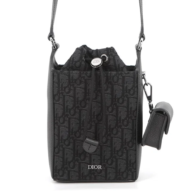 Dior Oblique Bucket Shoulder Bag Black2LECA594 Canvas Leather in Canvas from GALLERY RARE