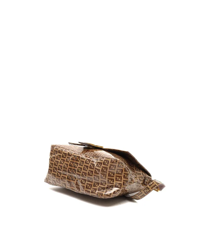 Fendi Vinyl Zucchino Mamma Forever Baguette Bag in Canvas from A Retro Tale, photo 4 of 12