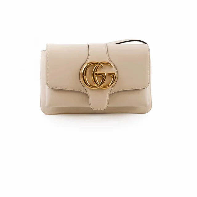 Gucci Small Arli Shoulder Bag Cream in White Leather from The Purse Affair