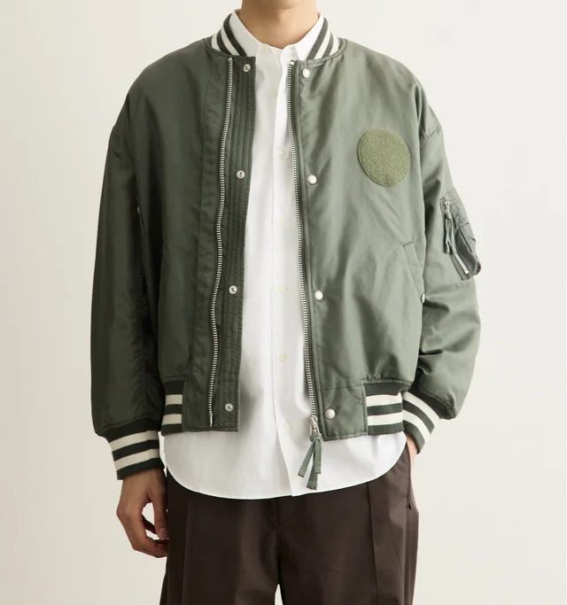 Comme des Garçons Homme Patch Oversized Bomber Jacket, photo 4 of 9 from SENSER
