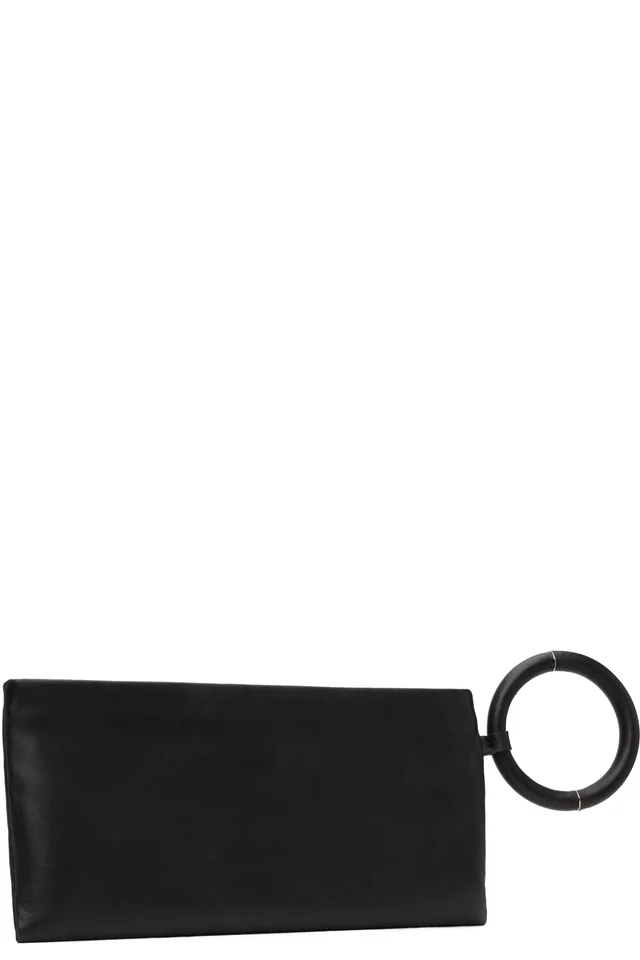 TOM FORD Black Nappa Leather Aura Clutch, photo 3 of 4 from SSENSE