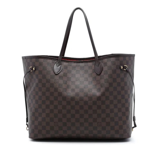 Brown Louis Vuitton Damier Ebene Neverfull GM Tote Bag in Brown Canvas from Designer Revival