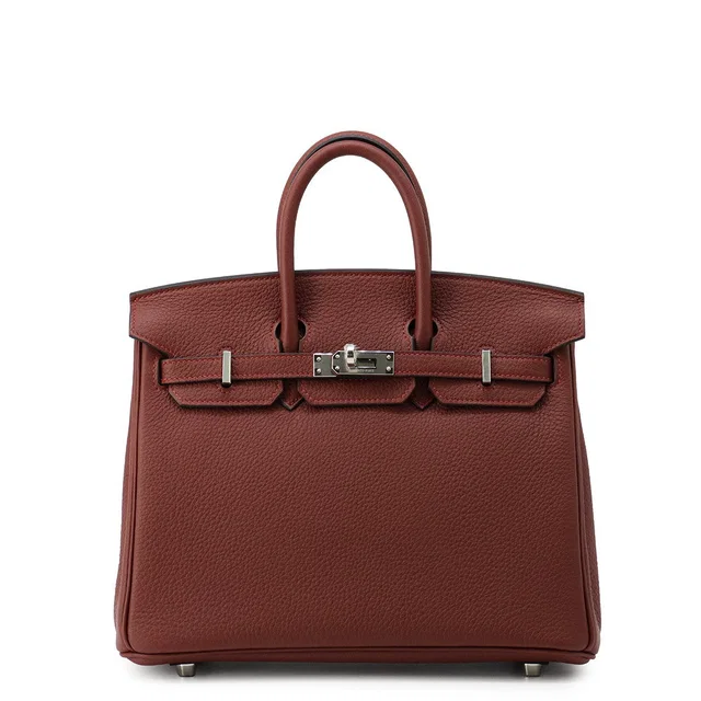 Hermès Birkin Rouge H Togo Leather Size 25 in Burgundy Togo leather from GALLERY RARE
