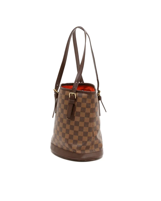 Louis Vuitton Damier Ebene Marais Bucket Bag in Brown Canvas from A Retro Tale, photo 2 of 9