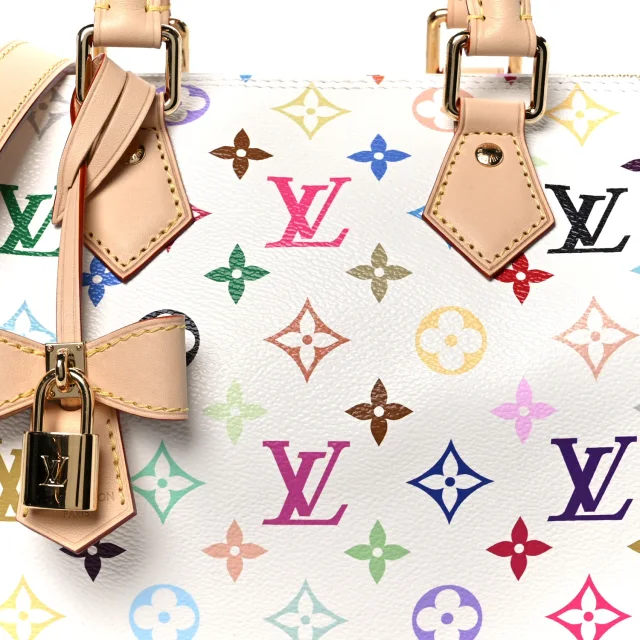 LV X TM Monogram Multicolor Speedy Bandouliere 25 White in White Coated canvas from FASHIONPHILE, photo 8 of 10